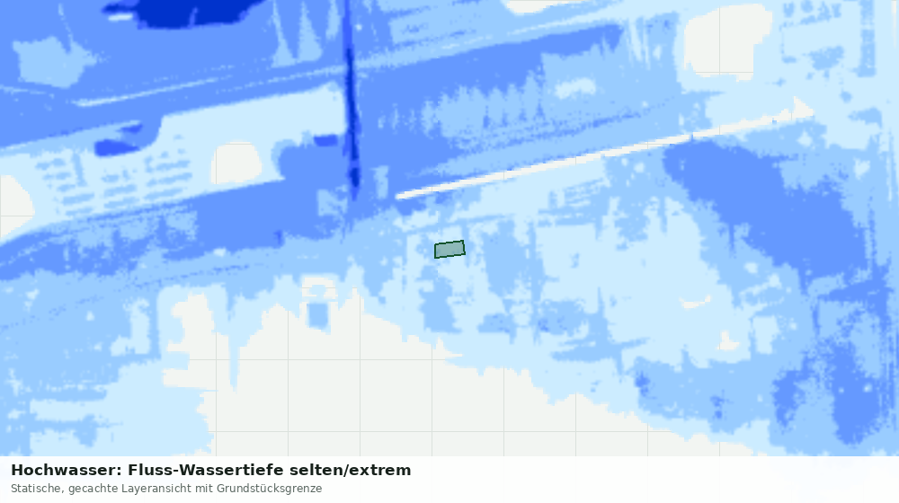 Statische Kartenansicht: Hochwasser: Fluss-Wassertiefe selten/extrem