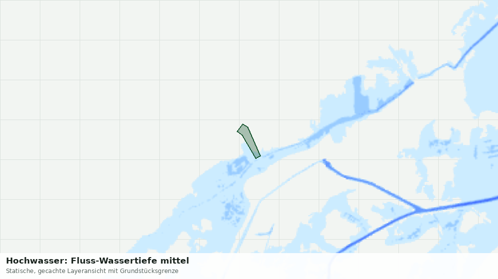 Statische Kartenansicht: Hochwasser: Fluss-Wassertiefe mittel