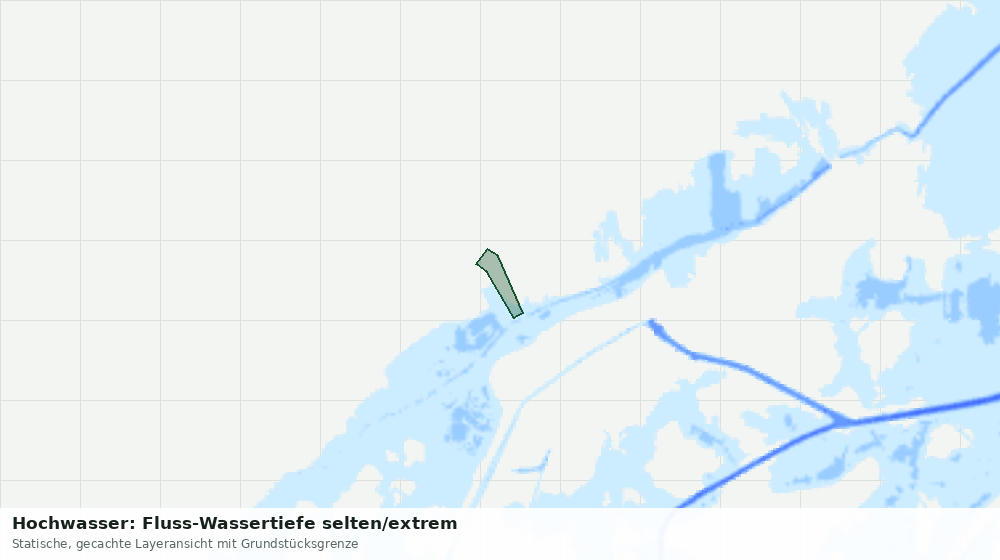 Statische Kartenansicht: Hochwasser: Fluss-Wassertiefe selten/extrem