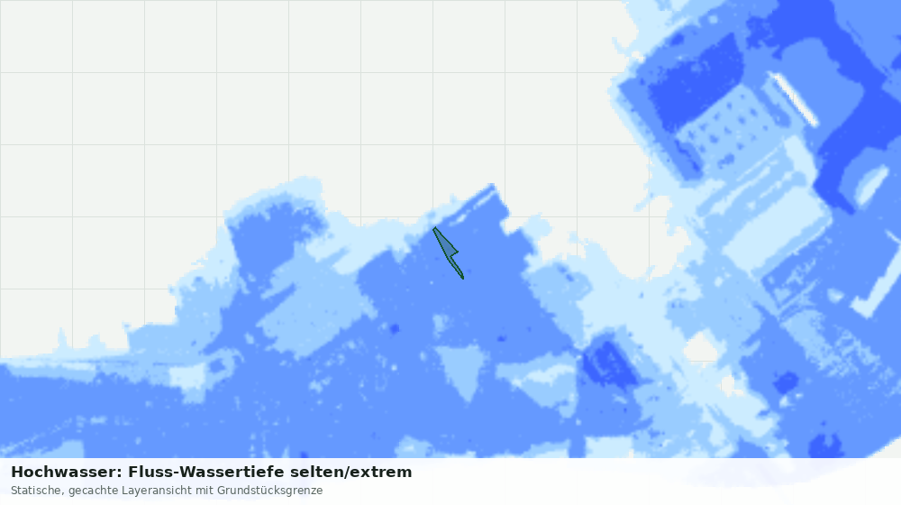 Statische Kartenansicht: Hochwasser: Fluss-Wassertiefe selten/extrem