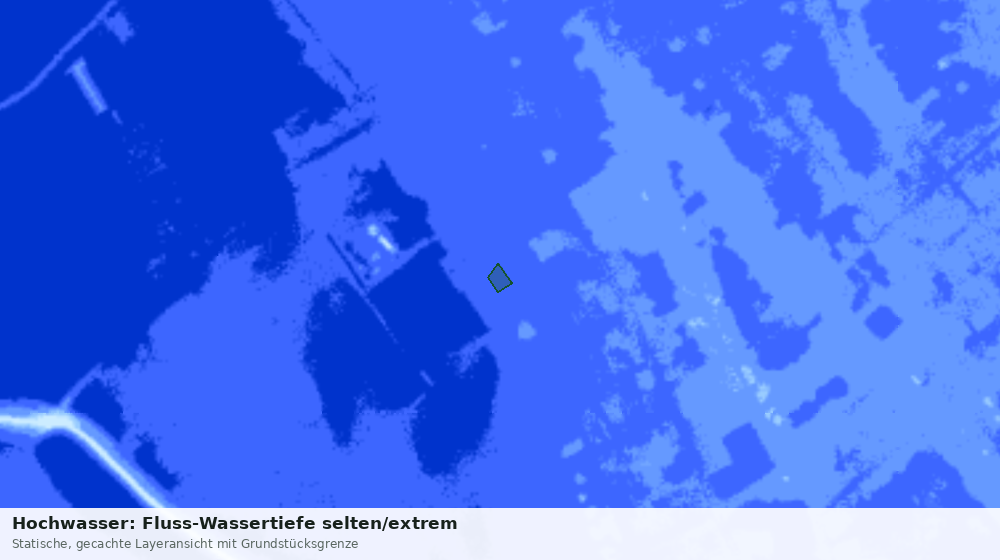 Statische Kartenansicht: Hochwasser: Fluss-Wassertiefe selten/extrem