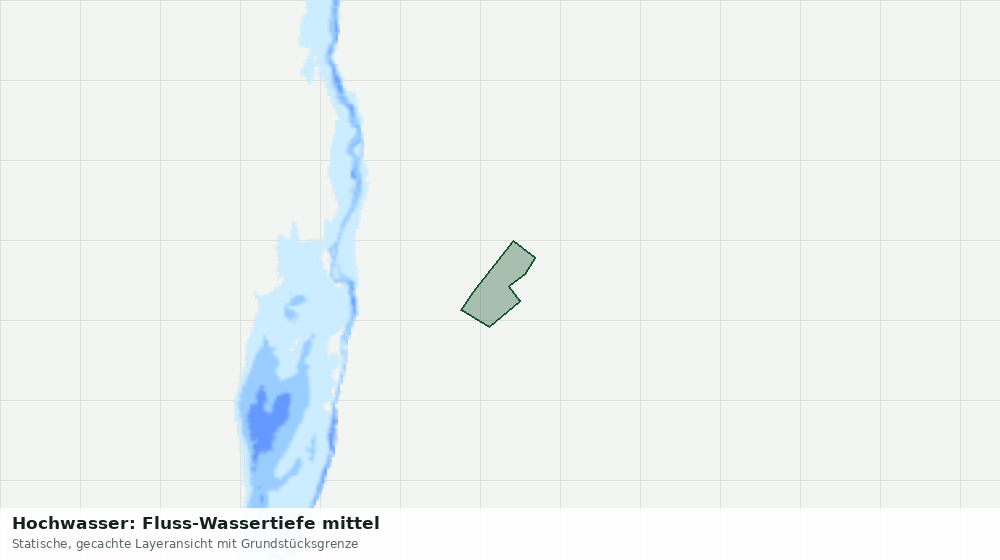 Statische Kartenansicht: Hochwasser: Fluss-Wassertiefe mittel
