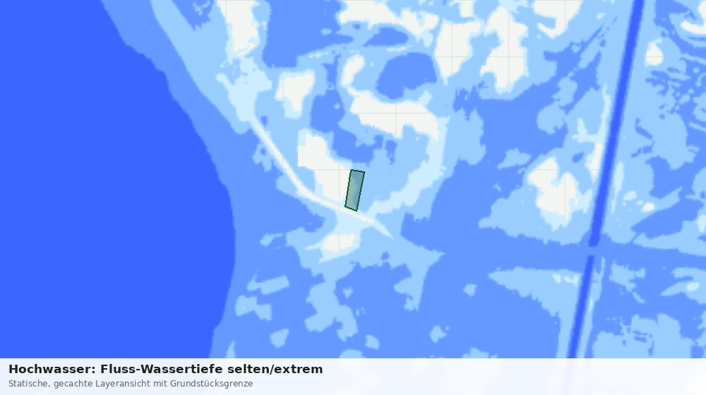 Statische Kartenansicht: Hochwasser: Fluss-Wassertiefe selten/extrem