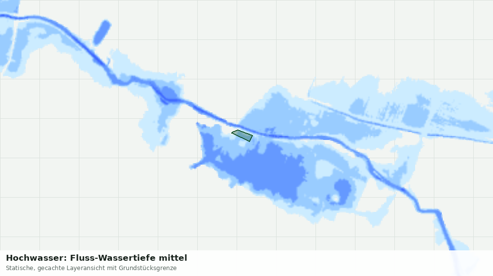 Statische Kartenansicht: Hochwasser: Fluss-Wassertiefe mittel