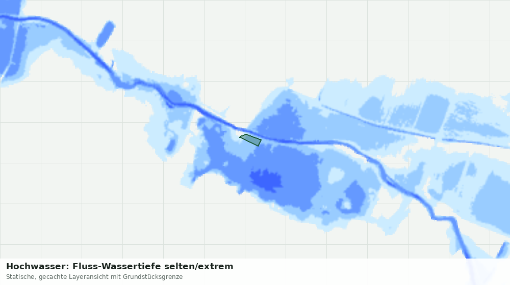Statische Kartenansicht: Hochwasser: Fluss-Wassertiefe selten/extrem