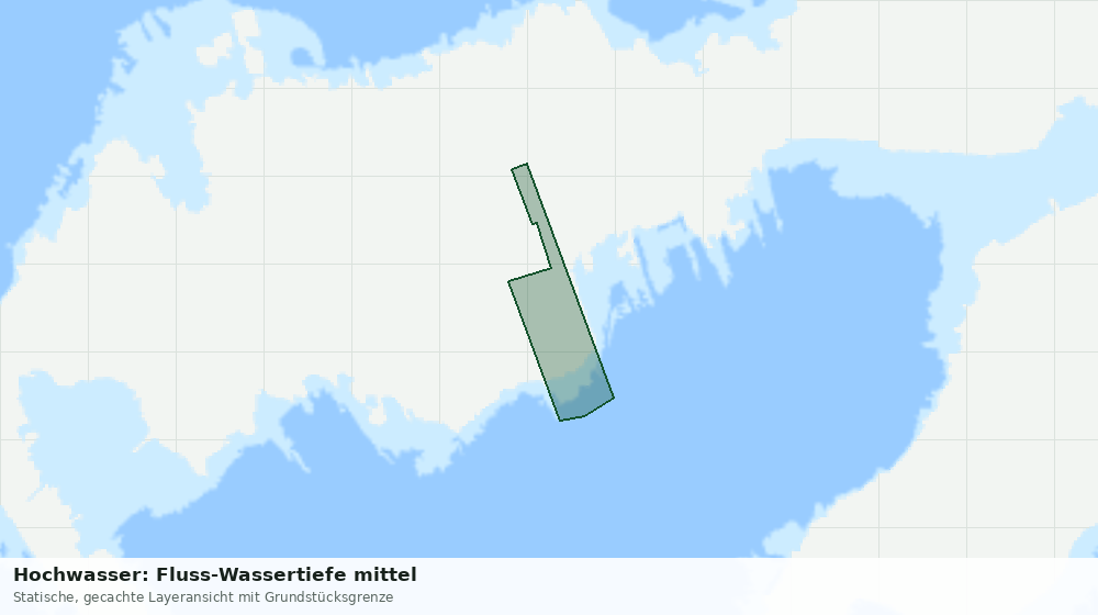 Statische Kartenansicht: Hochwasser: Fluss-Wassertiefe mittel