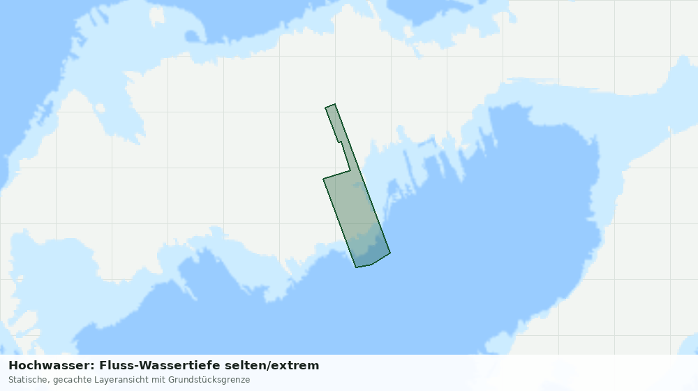 Statische Kartenansicht: Hochwasser: Fluss-Wassertiefe selten/extrem