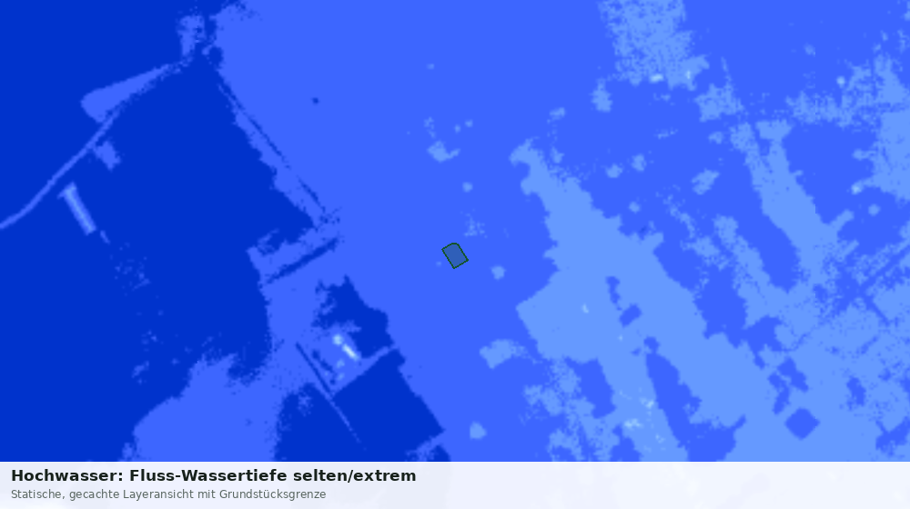 Statische Kartenansicht: Hochwasser: Fluss-Wassertiefe selten/extrem