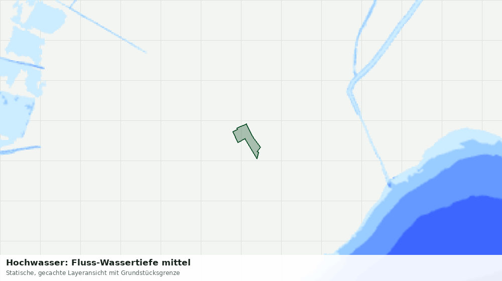 Statische Kartenansicht: Hochwasser: Fluss-Wassertiefe mittel