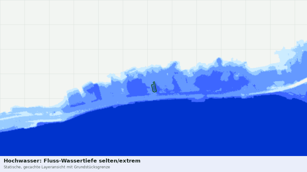 Statische Kartenansicht: Hochwasser: Fluss-Wassertiefe selten/extrem