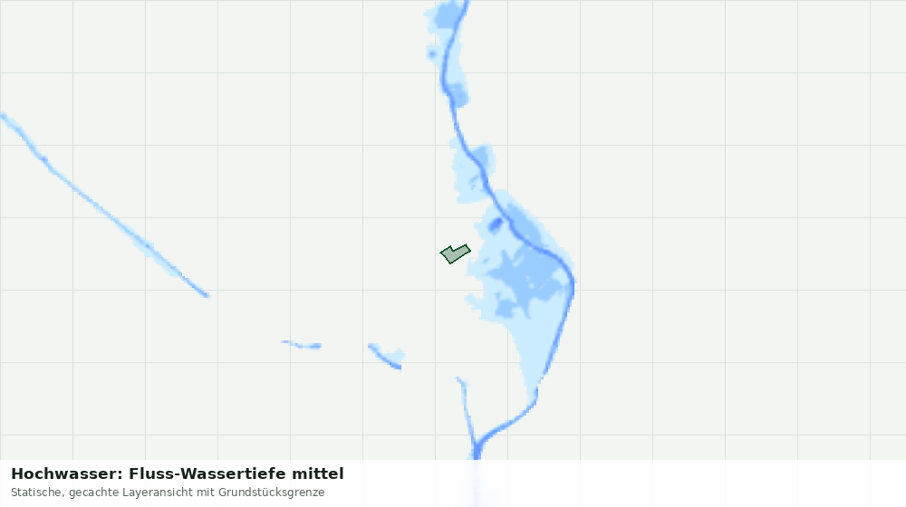 Statische Kartenansicht: Hochwasser: Fluss-Wassertiefe mittel