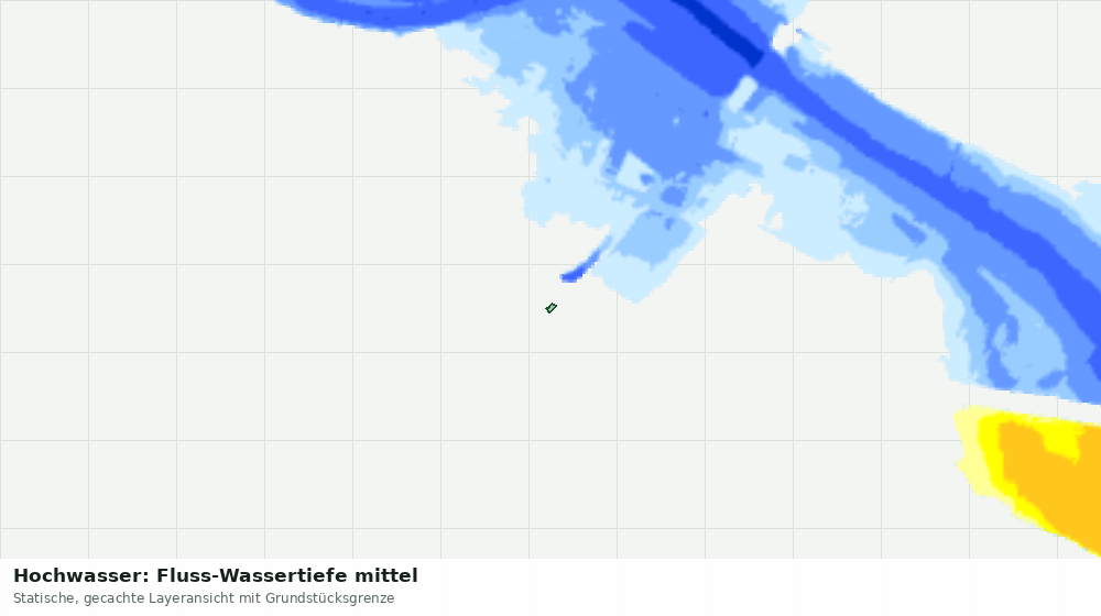 Statische Kartenansicht: Hochwasser: Fluss-Wassertiefe mittel
