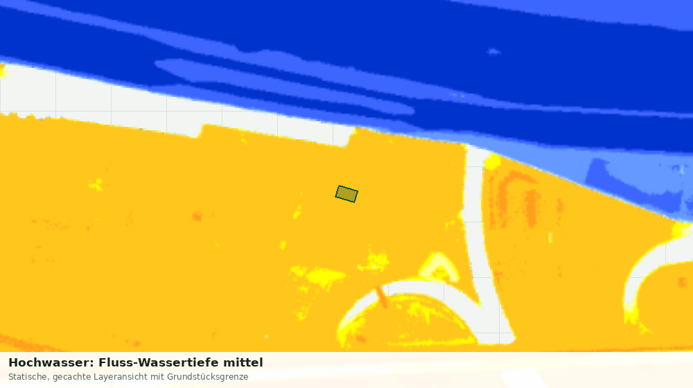 Statische Kartenansicht: Hochwasser: Fluss-Wassertiefe mittel
