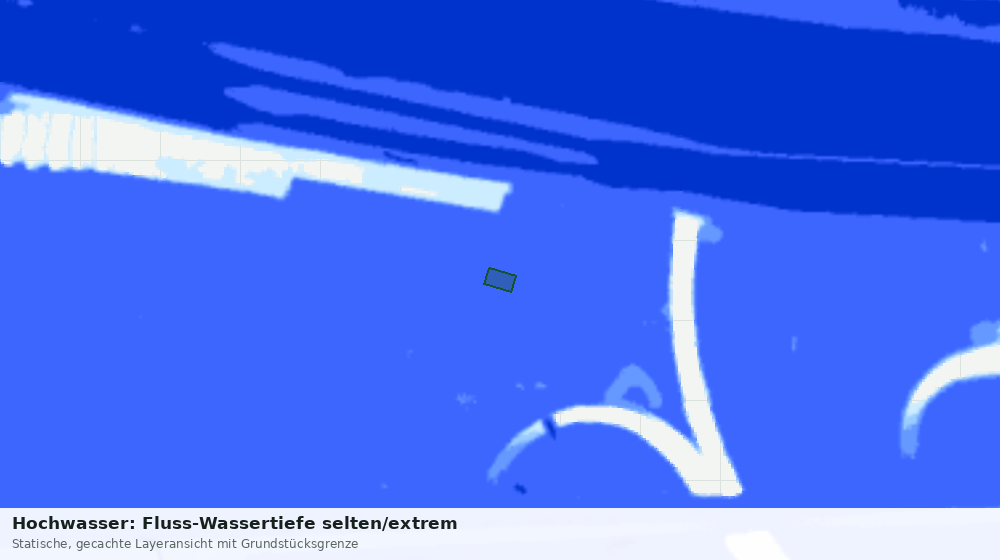 Statische Kartenansicht: Hochwasser: Fluss-Wassertiefe selten/extrem