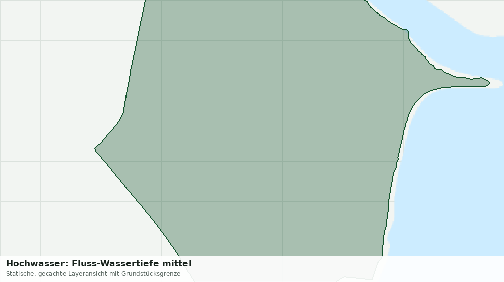Statische Kartenansicht: Hochwasser: Fluss-Wassertiefe mittel