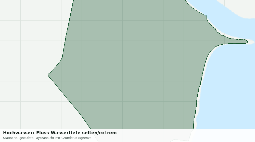 Statische Kartenansicht: Hochwasser: Fluss-Wassertiefe selten/extrem