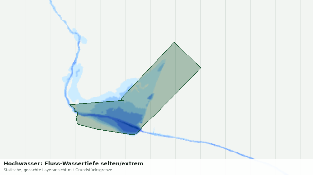 Statische Kartenansicht: Hochwasser: Fluss-Wassertiefe selten/extrem