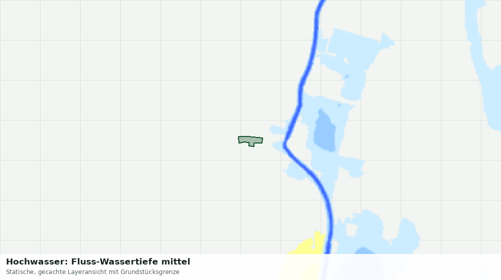 Statische Kartenansicht: Hochwasser: Fluss-Wassertiefe mittel