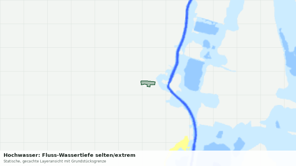 Statische Kartenansicht: Hochwasser: Fluss-Wassertiefe selten/extrem