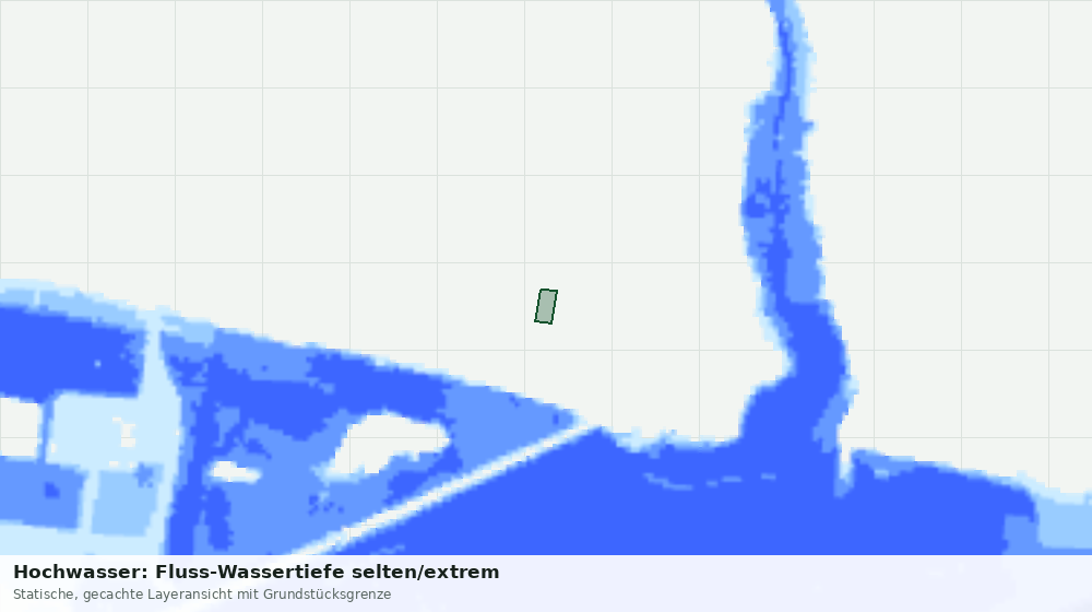 Statische Kartenansicht: Hochwasser: Fluss-Wassertiefe selten/extrem