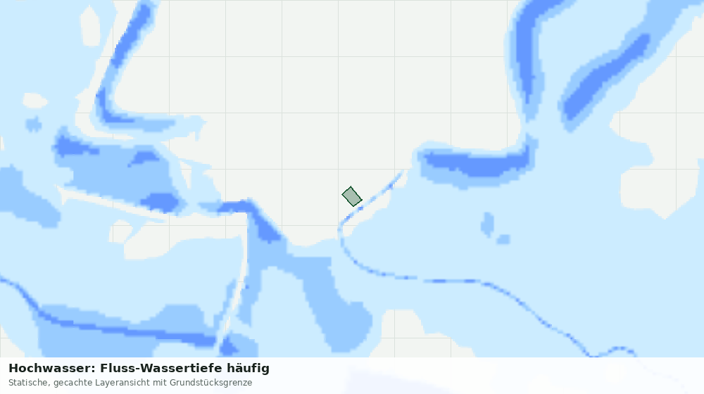 Statische Kartenansicht: Hochwasser: Fluss-Wassertiefe häufig