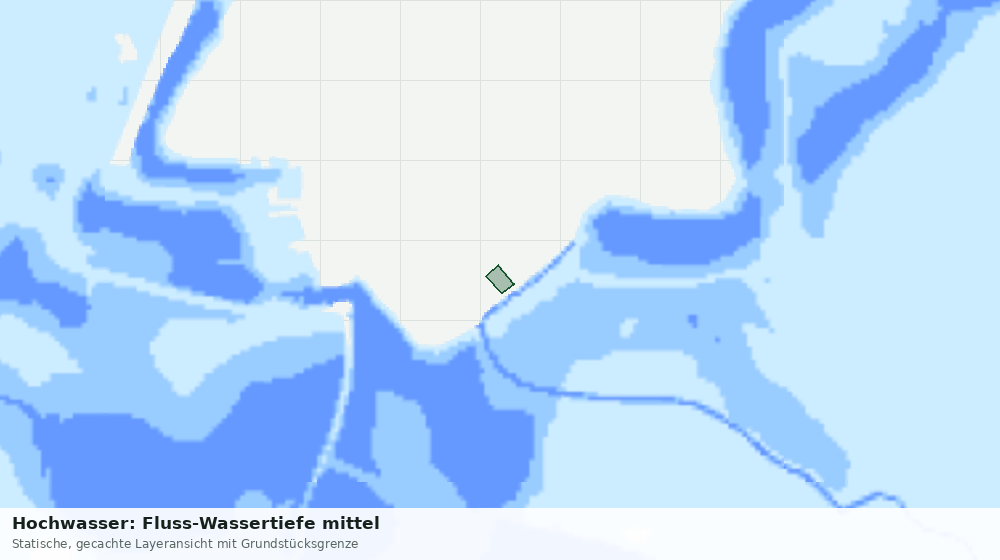 Statische Kartenansicht: Hochwasser: Fluss-Wassertiefe mittel