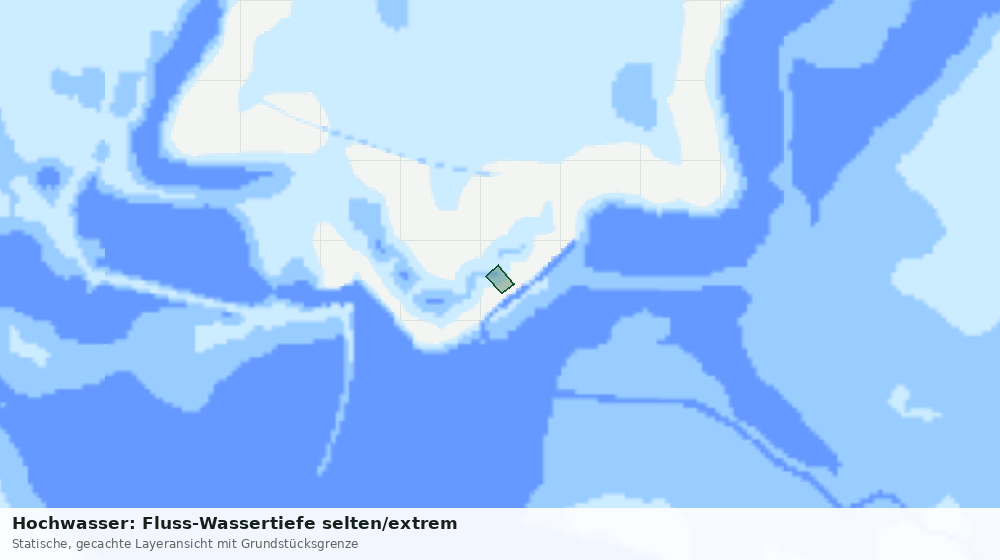 Statische Kartenansicht: Hochwasser: Fluss-Wassertiefe selten/extrem