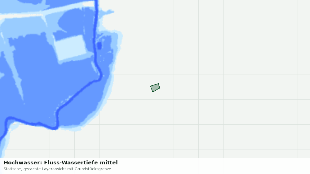 Statische Kartenansicht: Hochwasser: Fluss-Wassertiefe mittel