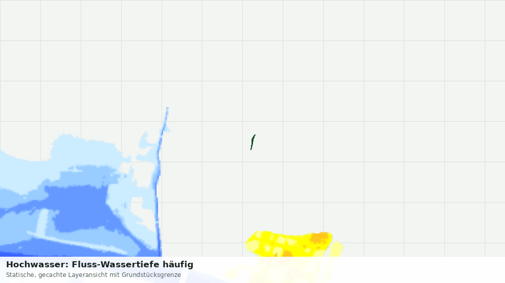 Statische Kartenansicht: Hochwasser: Fluss-Wassertiefe häufig