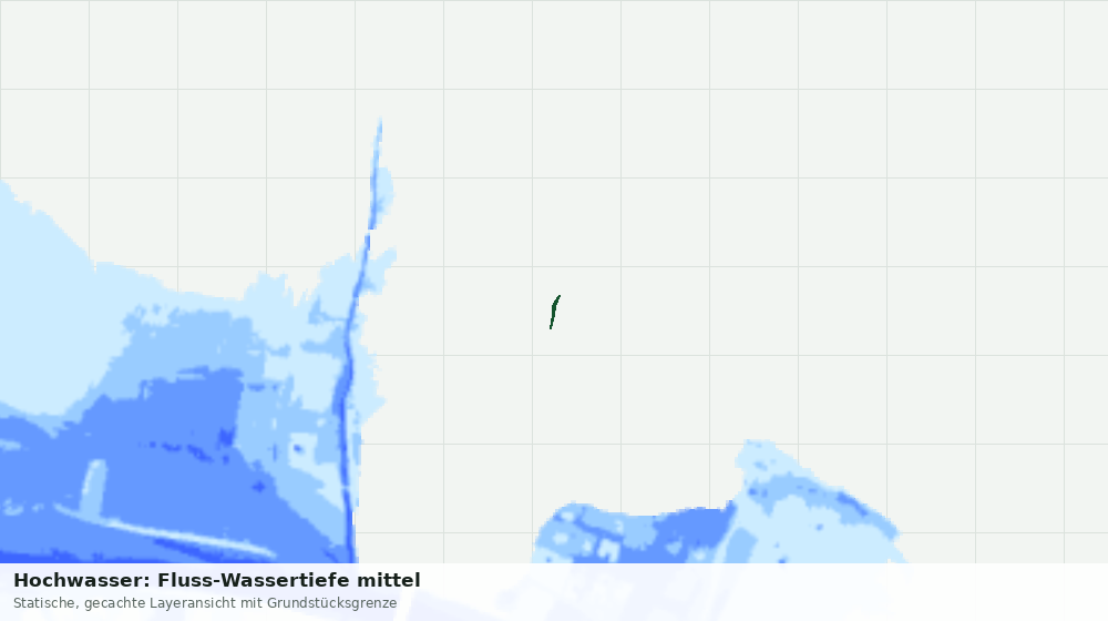 Statische Kartenansicht: Hochwasser: Fluss-Wassertiefe mittel