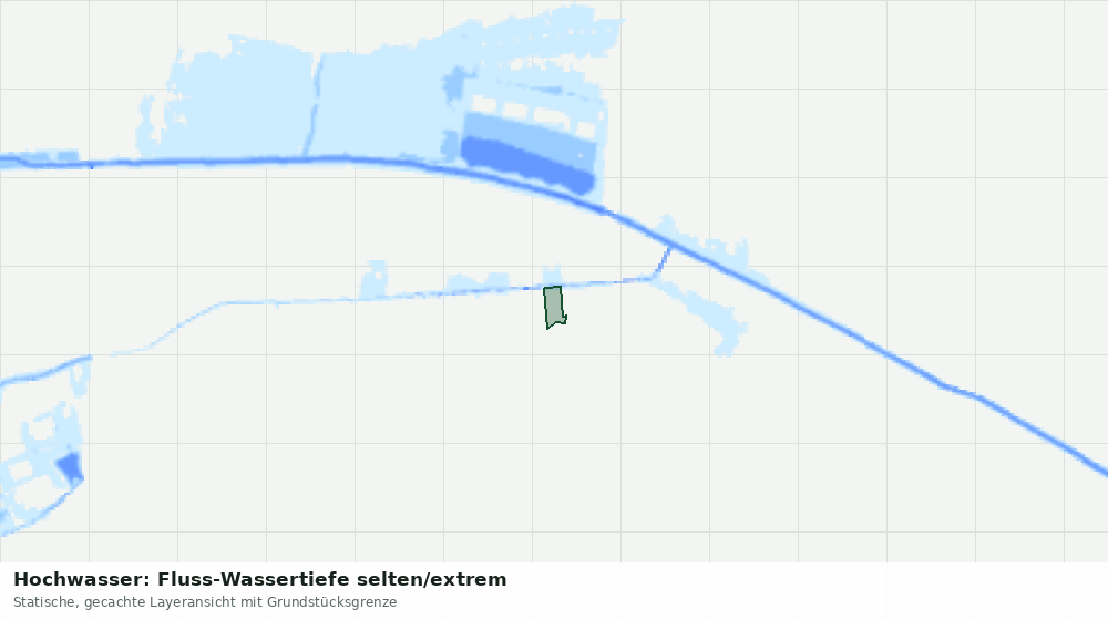 Statische Kartenansicht: Hochwasser: Fluss-Wassertiefe selten/extrem