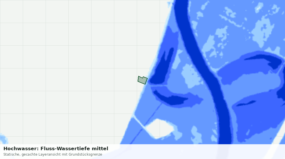Statische Kartenansicht: Hochwasser: Fluss-Wassertiefe mittel