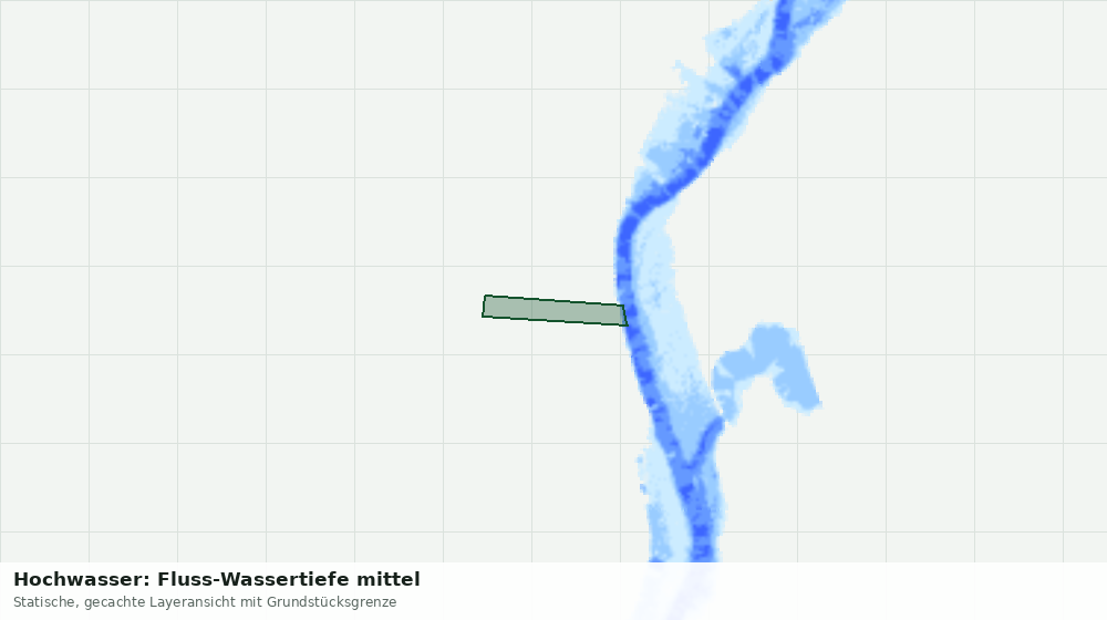 Statische Kartenansicht: Hochwasser: Fluss-Wassertiefe mittel