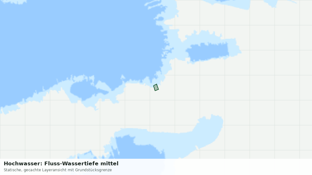 Statische Kartenansicht: Hochwasser: Fluss-Wassertiefe mittel