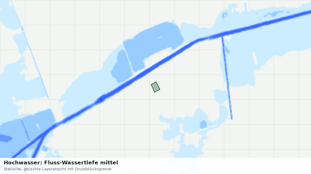 Statische Kartenansicht: Hochwasser: Fluss-Wassertiefe mittel