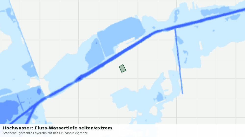 Statische Kartenansicht: Hochwasser: Fluss-Wassertiefe selten/extrem