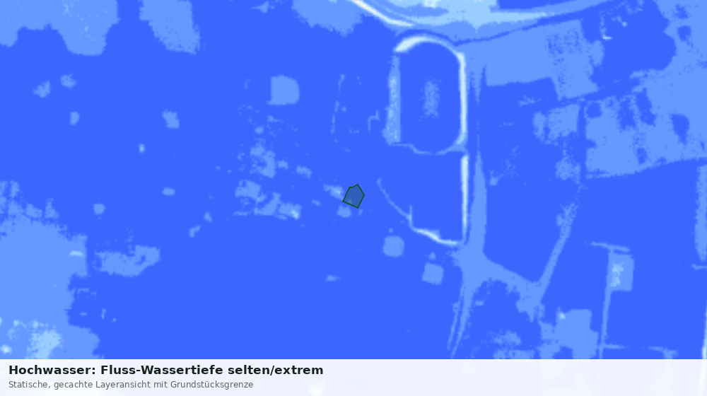 Statische Kartenansicht: Hochwasser: Fluss-Wassertiefe selten/extrem