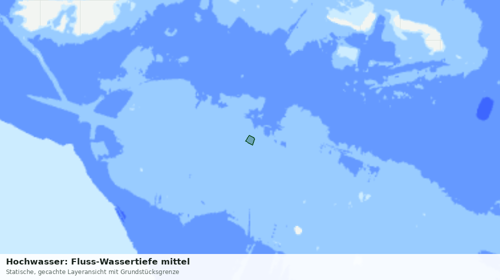 Statische Kartenansicht: Hochwasser: Fluss-Wassertiefe mittel