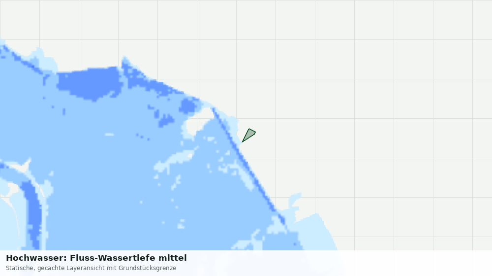 Statische Kartenansicht: Hochwasser: Fluss-Wassertiefe mittel