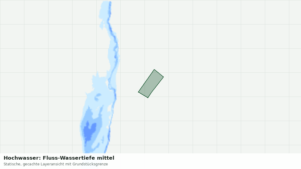 Statische Kartenansicht: Hochwasser: Fluss-Wassertiefe mittel