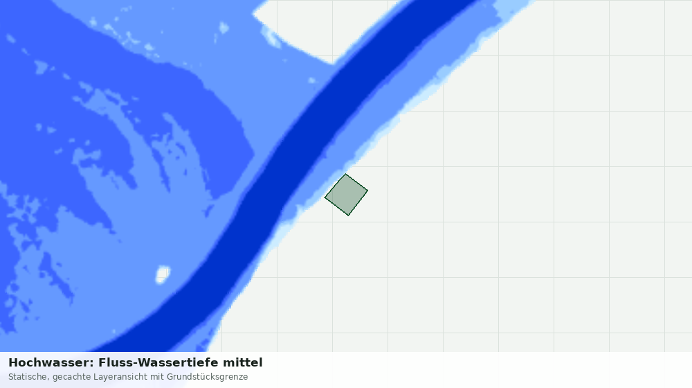 Statische Kartenansicht: Hochwasser: Fluss-Wassertiefe mittel