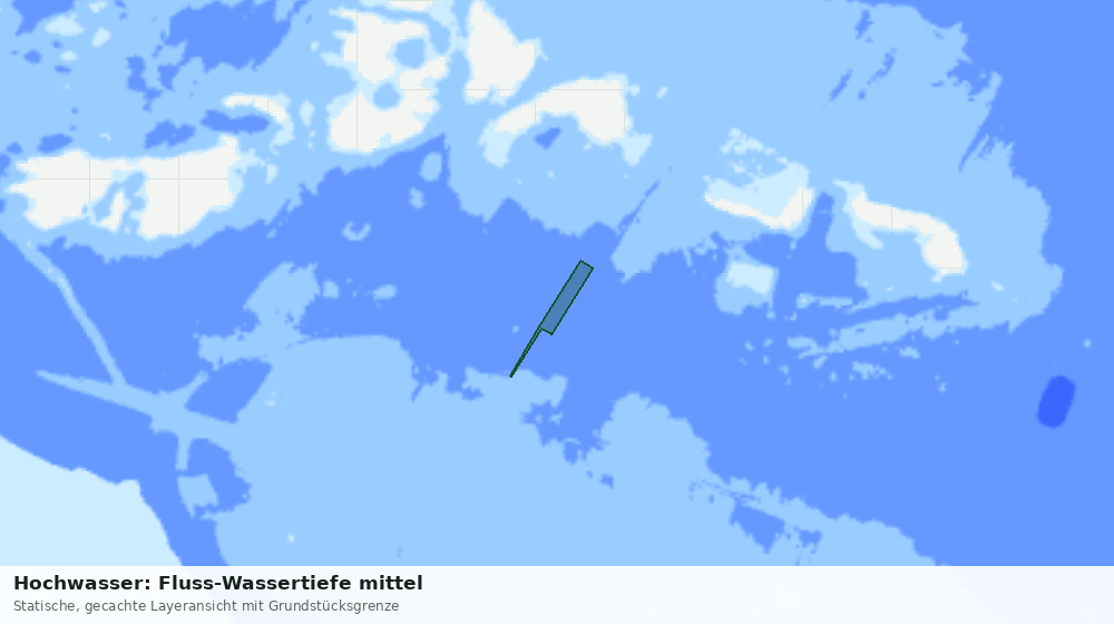 Statische Kartenansicht: Hochwasser: Fluss-Wassertiefe mittel