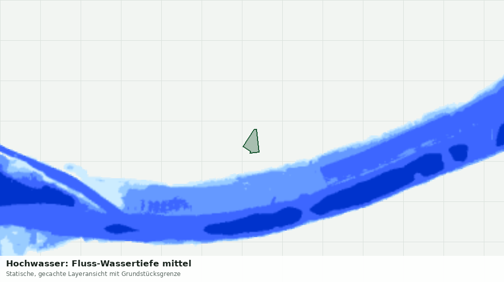 Statische Kartenansicht: Hochwasser: Fluss-Wassertiefe mittel