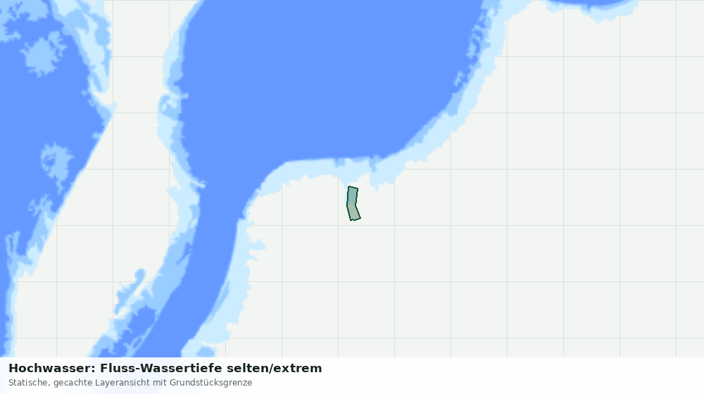 Statische Kartenansicht: Hochwasser: Fluss-Wassertiefe selten/extrem