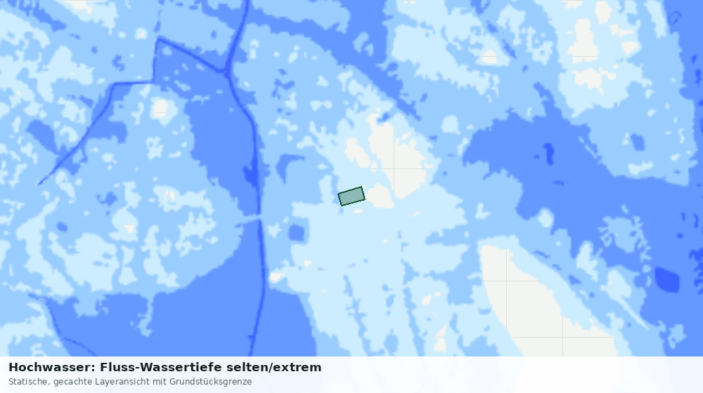 Statische Kartenansicht: Hochwasser: Fluss-Wassertiefe selten/extrem