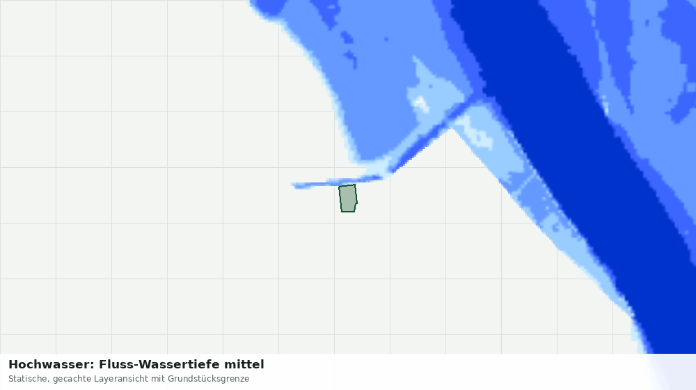 Statische Kartenansicht: Hochwasser: Fluss-Wassertiefe mittel