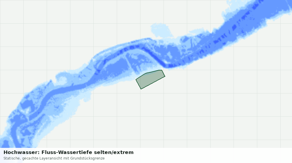 Statische Kartenansicht: Hochwasser: Fluss-Wassertiefe selten/extrem