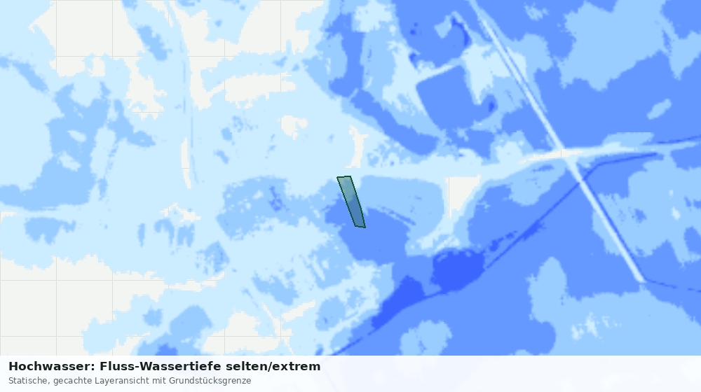 Statische Kartenansicht: Hochwasser: Fluss-Wassertiefe selten/extrem