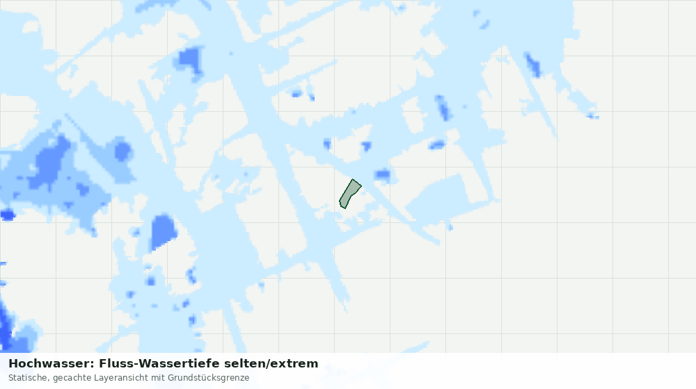 Statische Kartenansicht: Hochwasser: Fluss-Wassertiefe selten/extrem