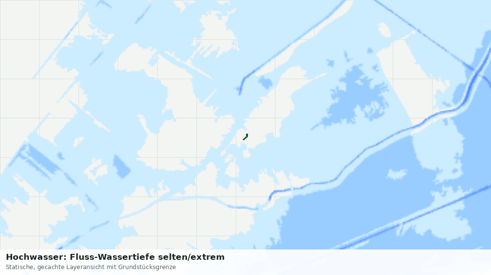 Statische Kartenansicht: Hochwasser: Fluss-Wassertiefe selten/extrem